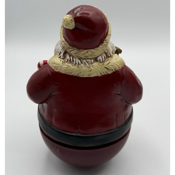 Vtg Musical Revolving Santa 7” Windsor Collection Roly Poly Video Works Wind 90s - Picture 5 of 12